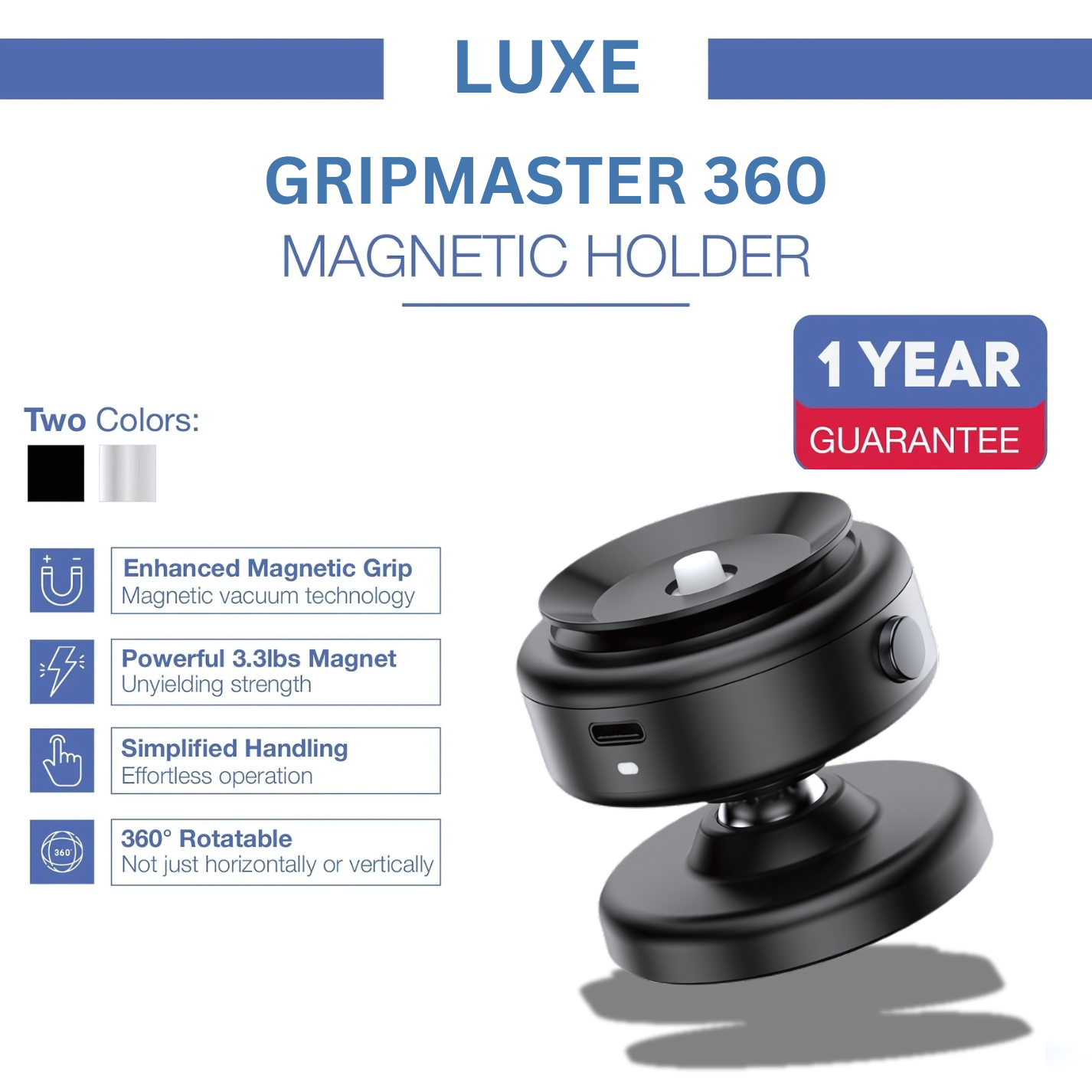 LUXE GRIPMASTER PRO 360 MAGNETIC HOLDER NEW 2024